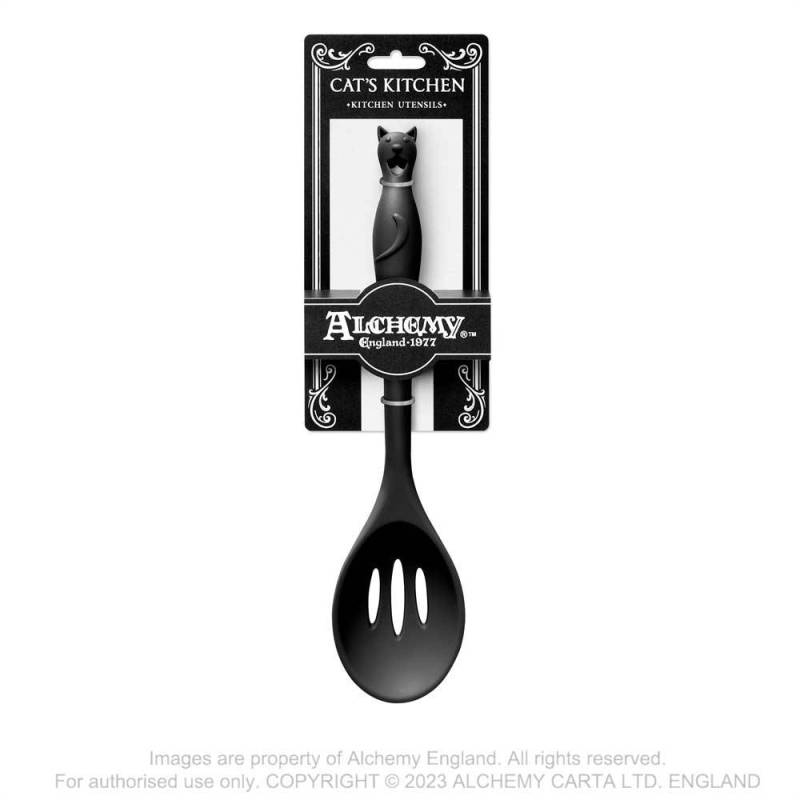 Black Cat Slotted Spoon | Alchemy