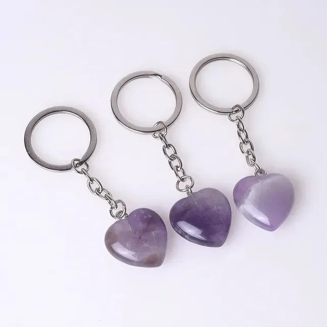 Amethyst Heart | Keychain