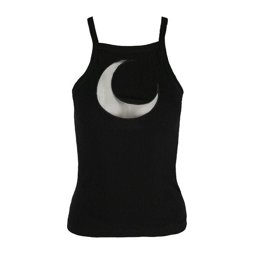 Black Mesh Moon Singlet | RESTYLE {Small}