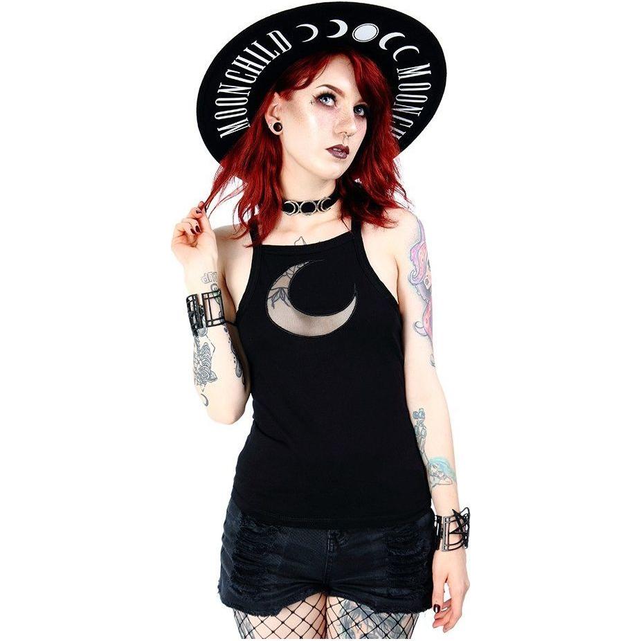 Black Mesh Moon Singlet | RESTYLE {Small}