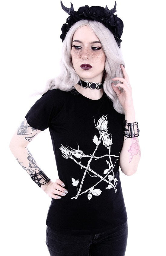 Rose Pentagram Tee | Restyle  {L}