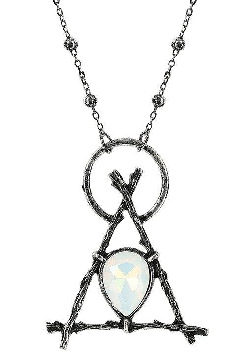 Crystal Branch Necklace | Restyle {Silver}