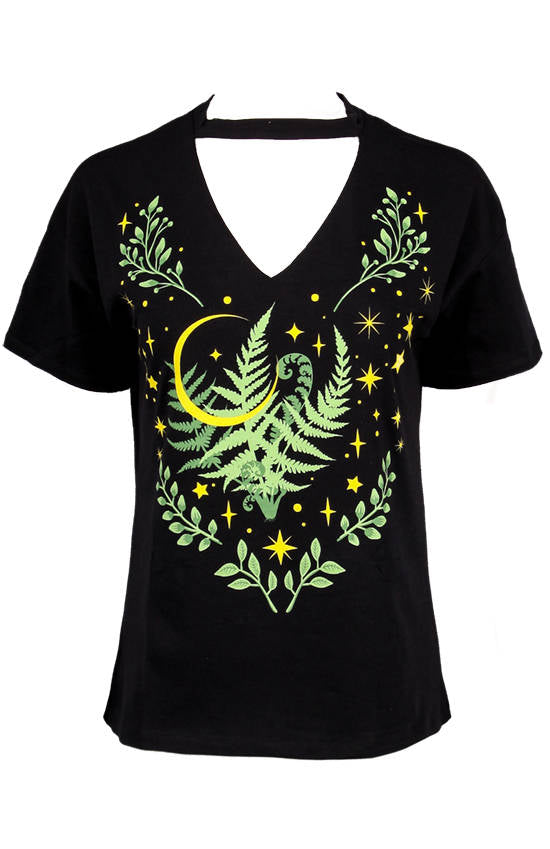 Fern Leaf Choker Tee  | Restyle