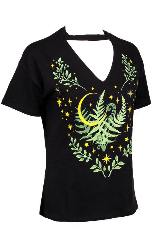 Fern Leaf Choker Tee  | Restyle