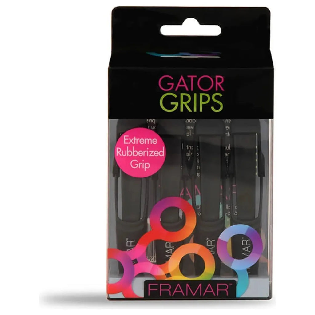 Framar Gator Grip Clips Black (4pc)