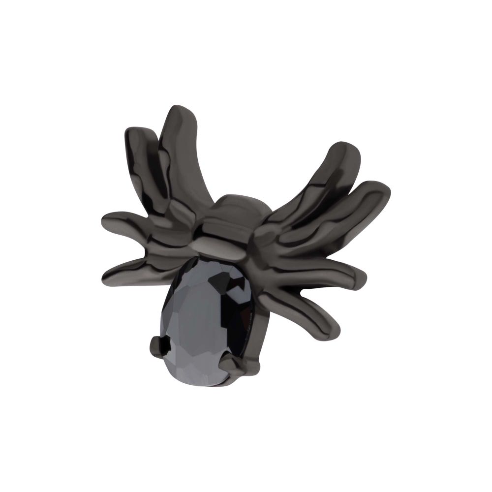 Black PVD Titanium Threadless |  Gem Spider Top