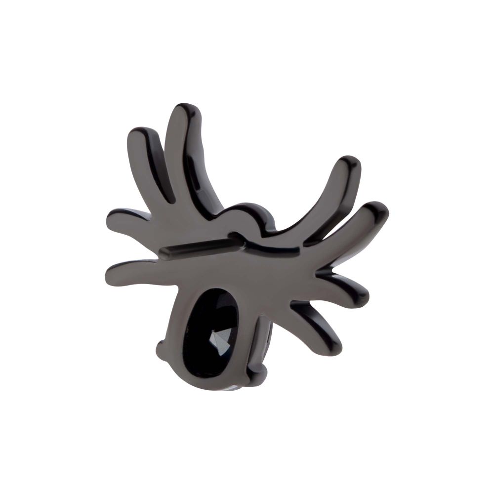 Black PVD Titanium Threadless |  Gem Spider Top