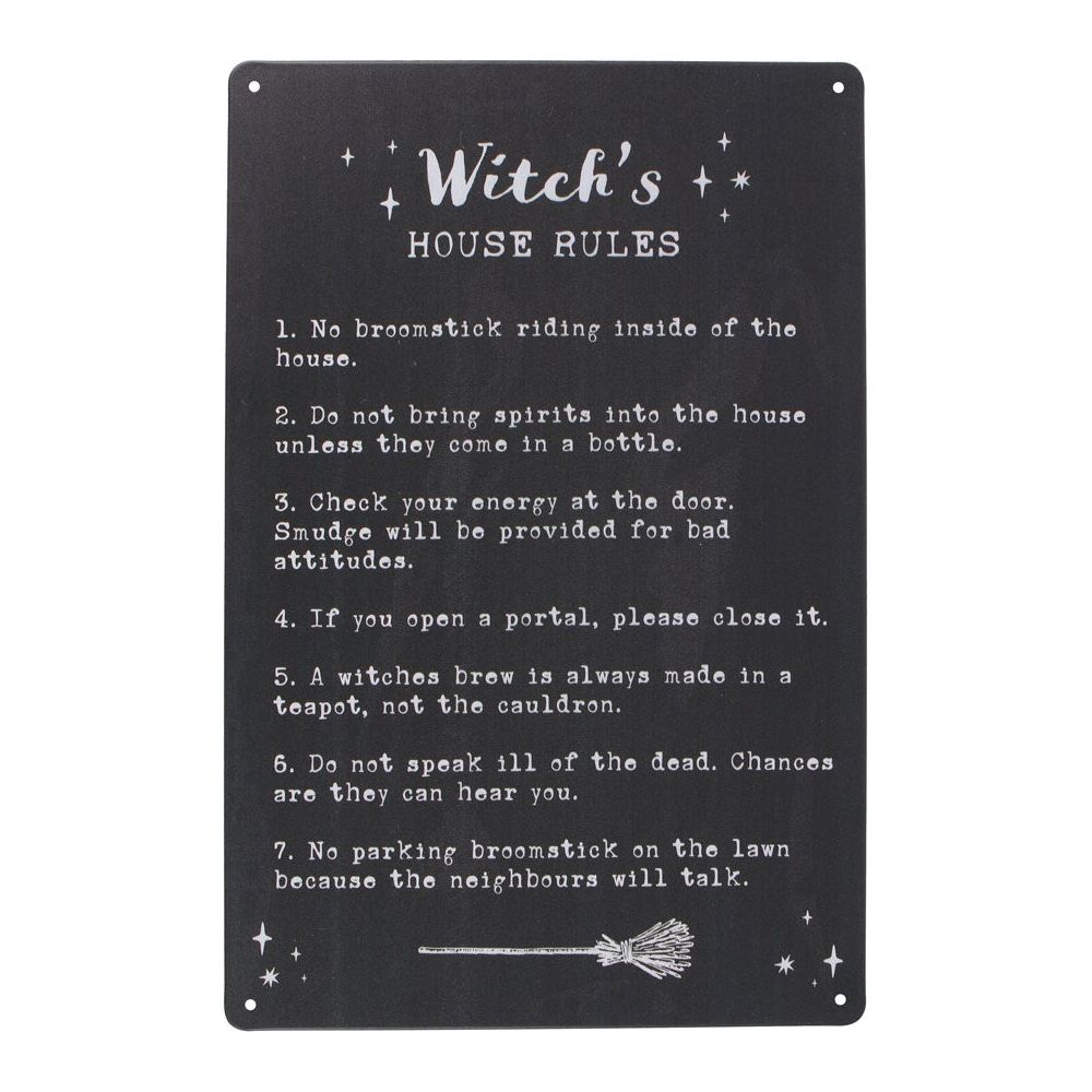 Witch's House Rules | Metal Sign
