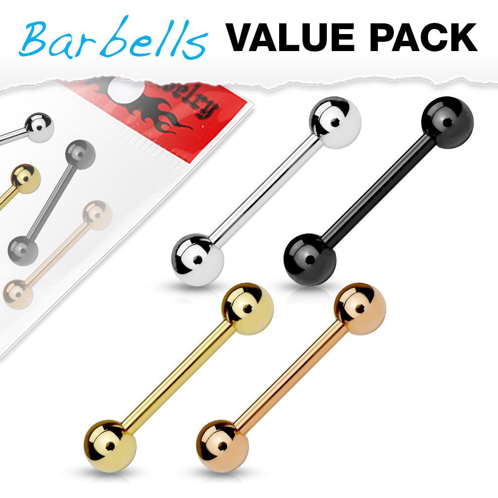 4 Pcs Value Pack | Mixed IP Barbells
