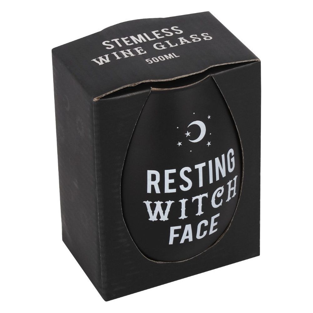 Resting Witch Face | Stemless Wine Glass