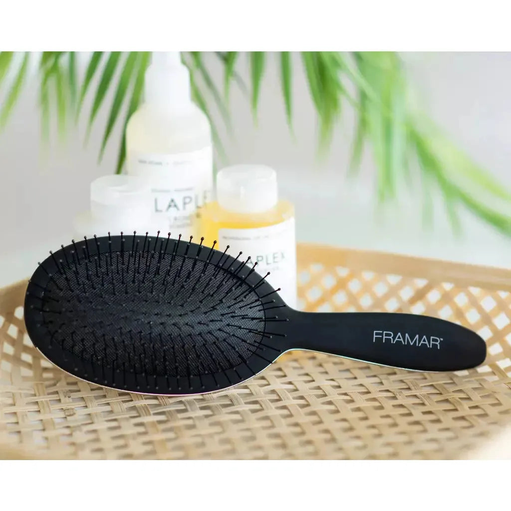 Framar Detangling Hair Brush Detangler No More Tangles (Black)